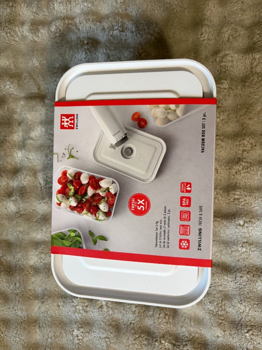 Zwilling Fresh & Save 3 Pc Vacuum Food Storage Container Set Plastic S M L sizes